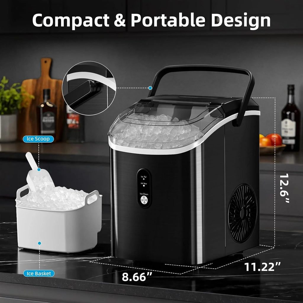 Auseo Countertop Nugget Ice Maker, 35 Lbs Each Day