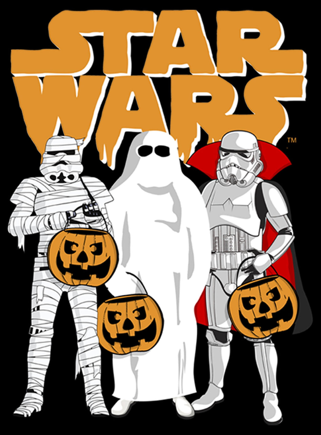 Men's Star Wars Trio Costumes Halloween Logo Tee Color: Black Size: S