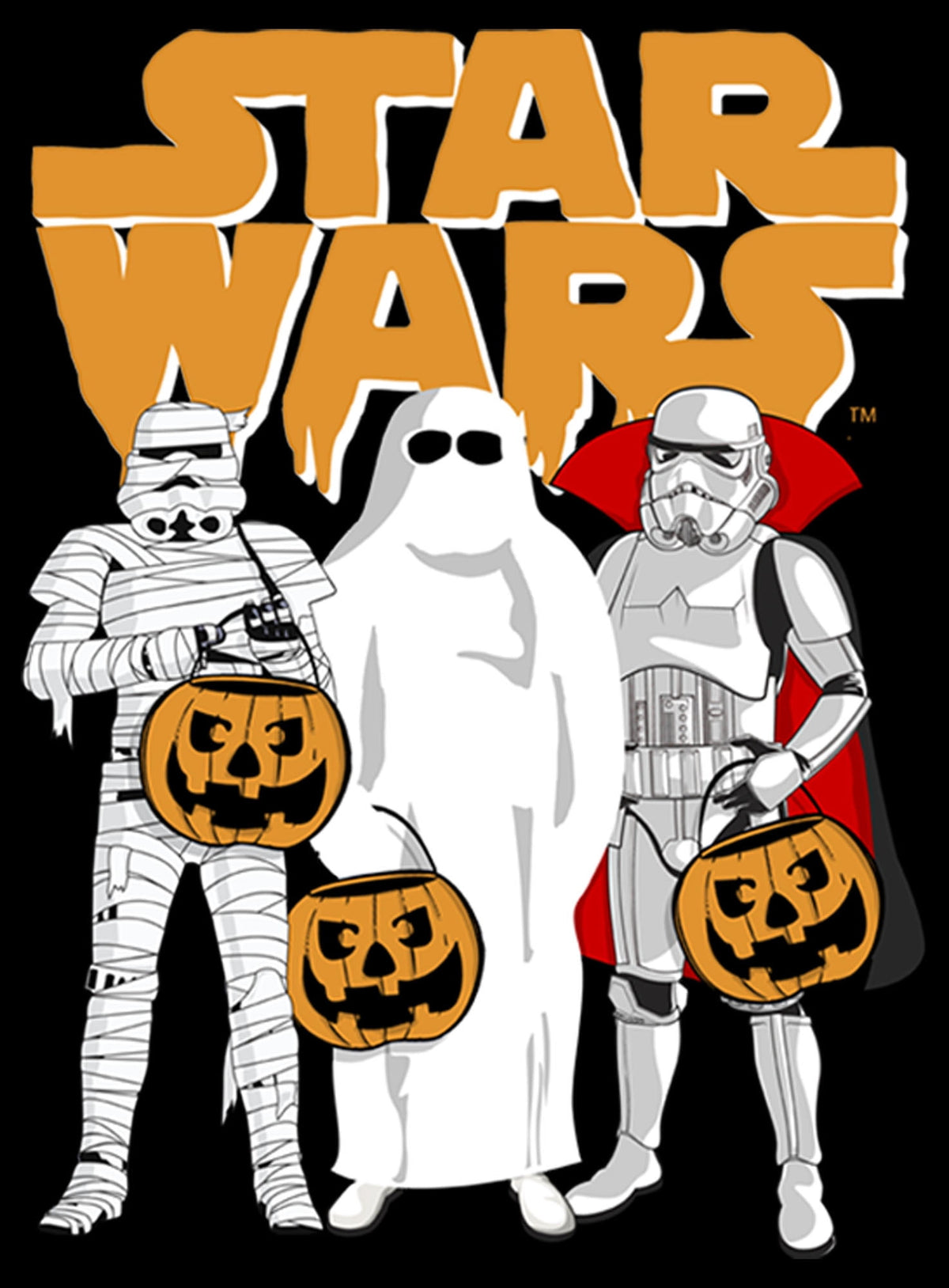 Men's Star Wars Trio Costumes Halloween Logo Tee Color: Black Size: S