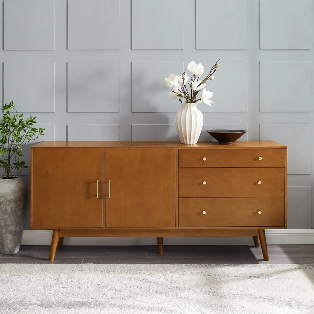 Manor Park 3-Drawer 2-Door Acorn Sideboard - Vincent