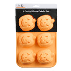 Way To Celebrate 6-Cavity Silicone Cakelet Pan Jack-O'-Lantern Orange