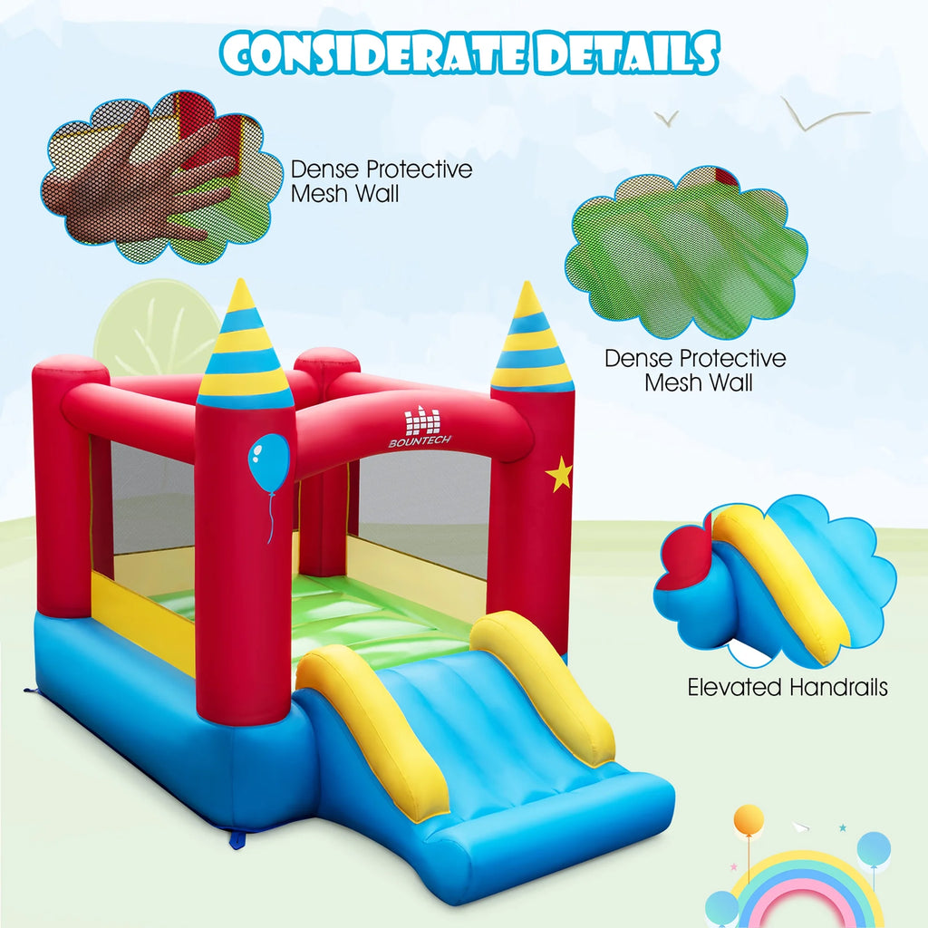 Costway Inflatable Bounce House With Slide, 480W Blower, 74.5 x 102.5 x 81 in