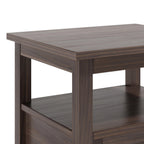 Solid Wood Rectangle End Table With Drawer And Shelf, 18.1in D x 20in W x 19.5in H - Norfolk