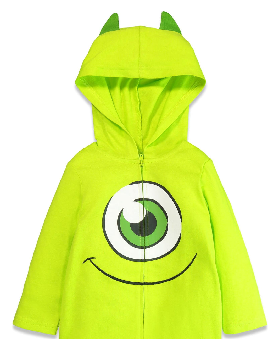 Disney Monsters Inc. Toddler Boy or Girl Cosplay Hooded One Piece Mike Lime Green