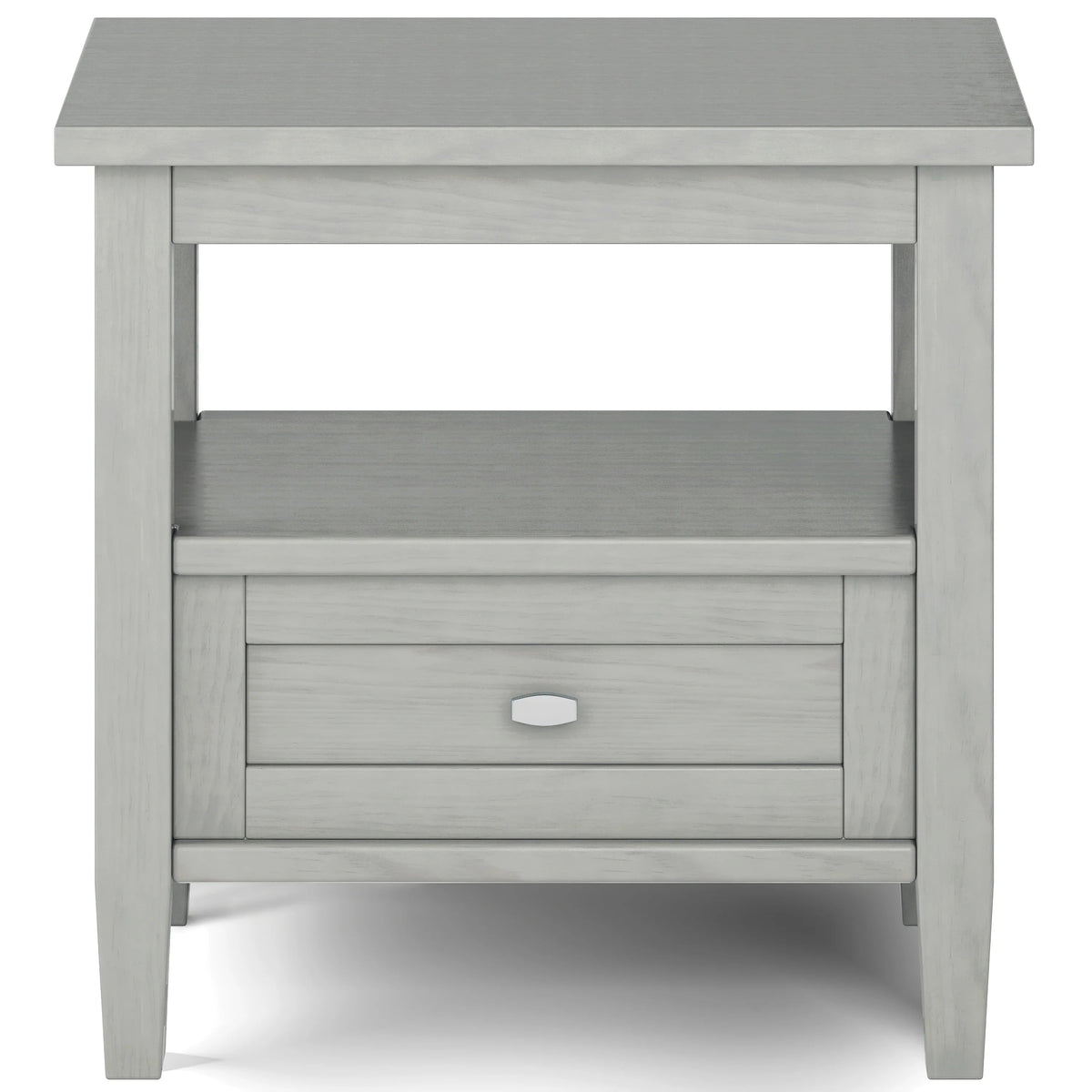 Solid Wood Rectangle End Table With Drawer And Shelf, 18.1in D x 20in W x 19.5in H - Norfolk