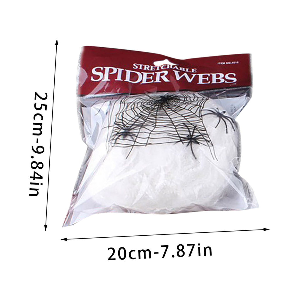Darzheoy Spider Webs Halloween Decorations, Super Stretch Cobwebs for Halloween Indoor and Outdoor Party Supplies Halloween Decoration Venue Layout
