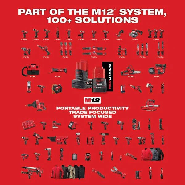 M12 FUEL 12V Lithium-Ion Brushless Cordless High Speed 3/8 in Ratchet Kit With 2 Batteries, Charger And Bag - 2567-22