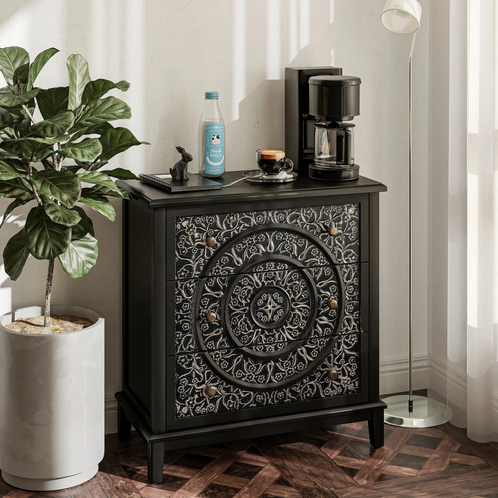 Farmhouse Fully Assembled Nightstand With 2 Drawers