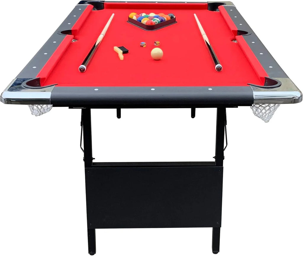Hathaway Fairmont Portable Pool Table 6 Ft, 76 x 43.25 x 32 in - BG2574
