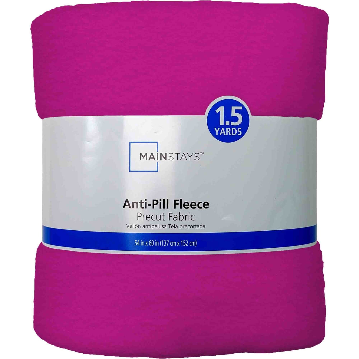 Mainstays 1.5 Yards 100% Polyester Lux Anti-pill Fleece Solids, 60" Wide for Crafts