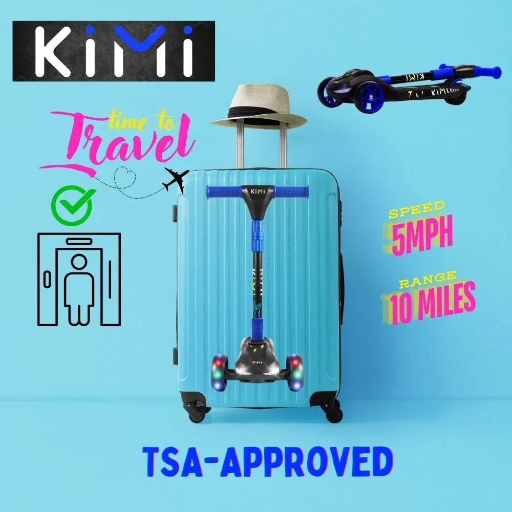 KIMI Kids 3-Wheel Electric Scooter, Adjustable, Ages 2-9, 5MPH, 10 Miles Range