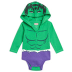 Marvel Avengers Spider-Man Captain America Hulk Infant Baby Boys 3 Pack Cosplay Bodysuits Newborn to Infant
