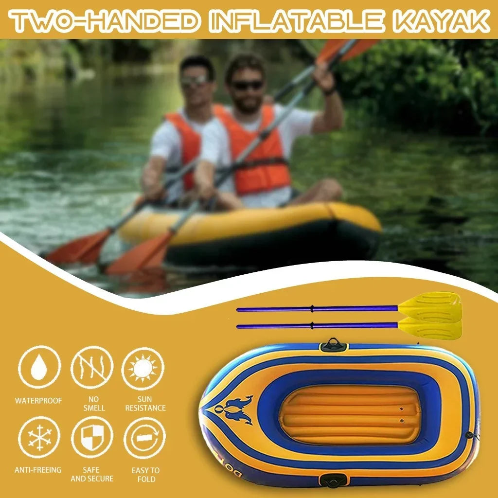 2-Person Inflatable Dinghy Boat, 200kg Capacity, 180x96cm