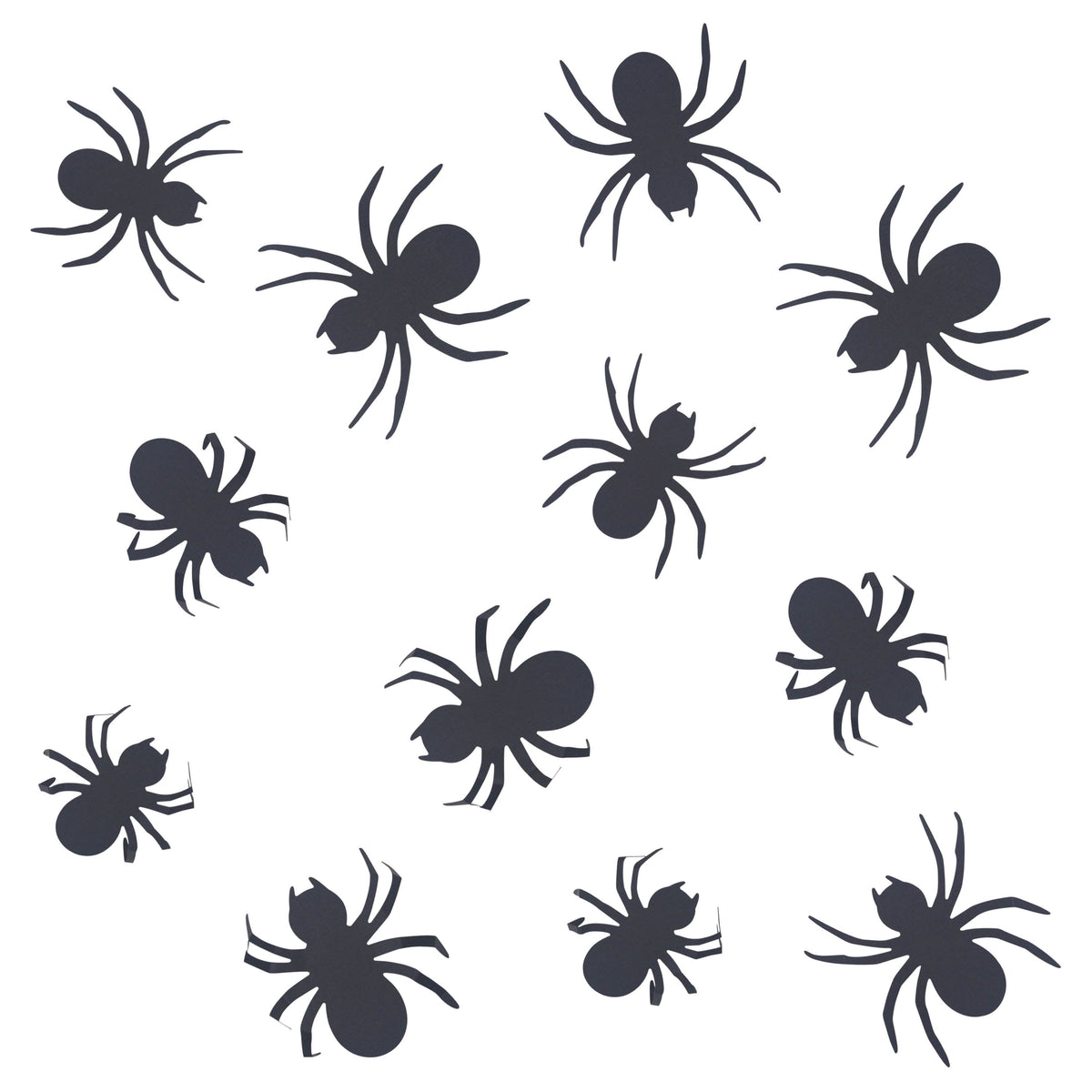 Paper Spider Wall Creatures Decoration, Black, 12 Pieces, Halloween by Way To Celebrate