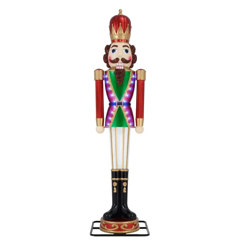 Holiday Time Animated Blow Mold Nutcracker Christmas Display, 9-Foot, Multicolor