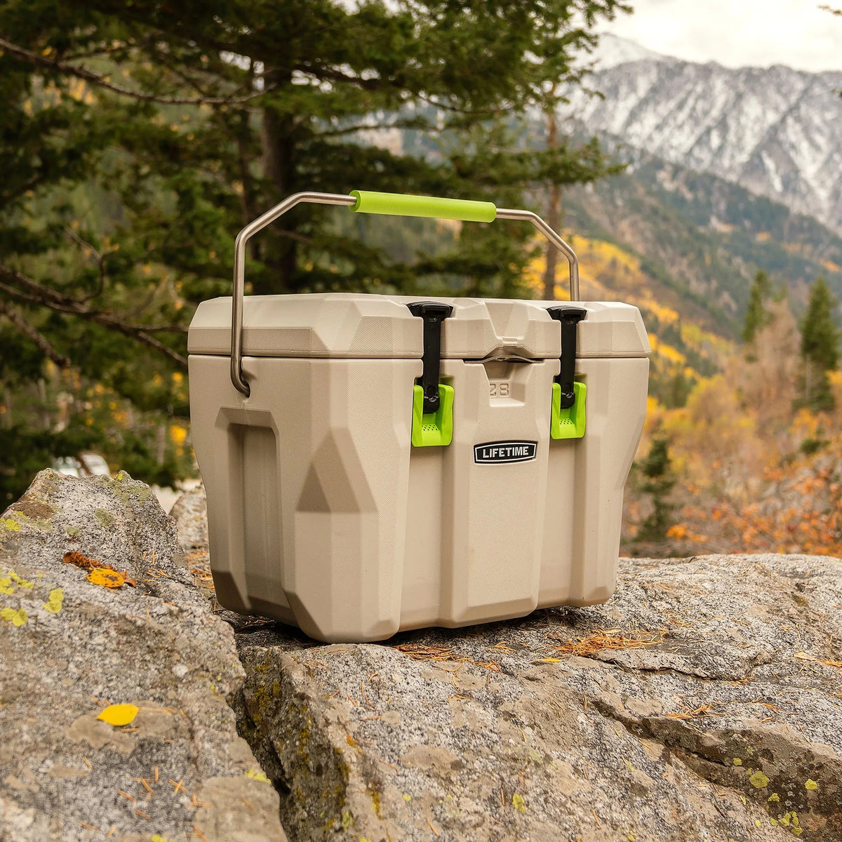 Lifetime Bear-Resistant High Performance Camping Cooler, 28 qt, 20 Can Capacity, Boulder Gray - 91289