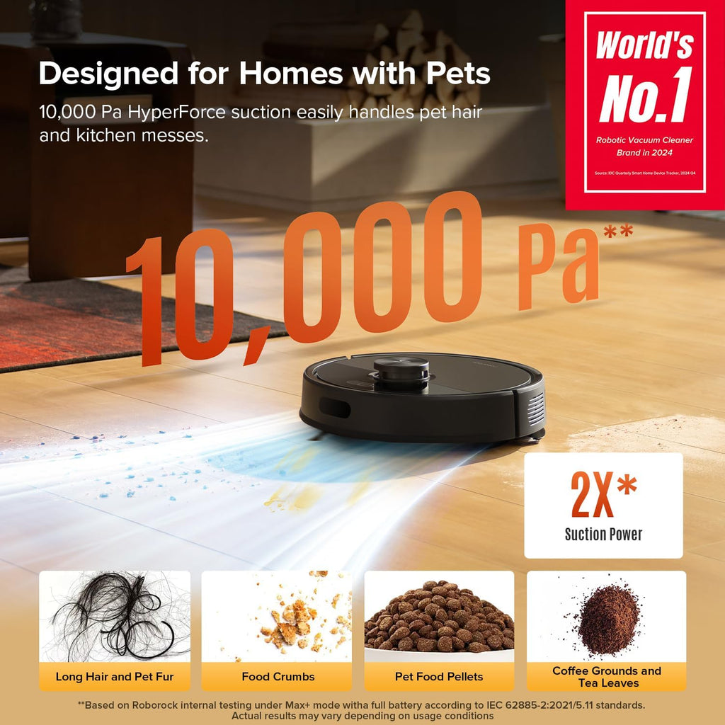 roborock Q7 M5 Robot Vacuum And Mop Combo, 10,000Pa Suction, Black - Q7 M5