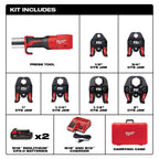Milwaukee M18 FORCE LOGIC Press Tool With ONE-KEY - 1/2 in - 2 in CTS Jaws