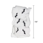 Creepy Gauze Fabric with Bats, Gray, 29.5" x 118", Halloween by Way To Celebrate