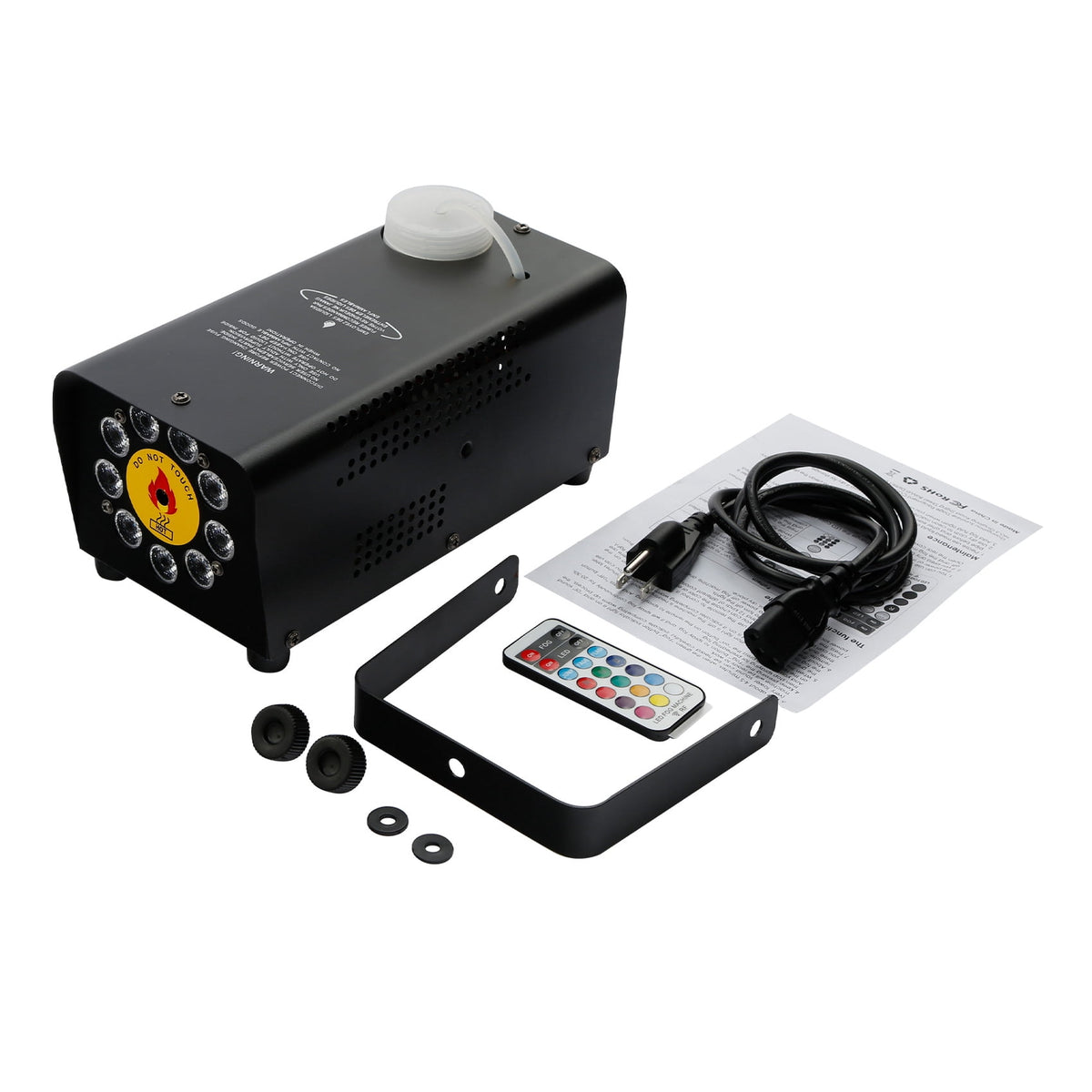 TCFUNDY 500W Fog Machine w/ LED RGB 9IN1 Fogger Smoke Maker with Wireless Remote Controller