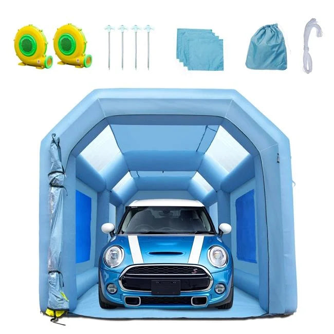 Inflatable Paint Booth, 20 x 10 x 8 ft, Blue