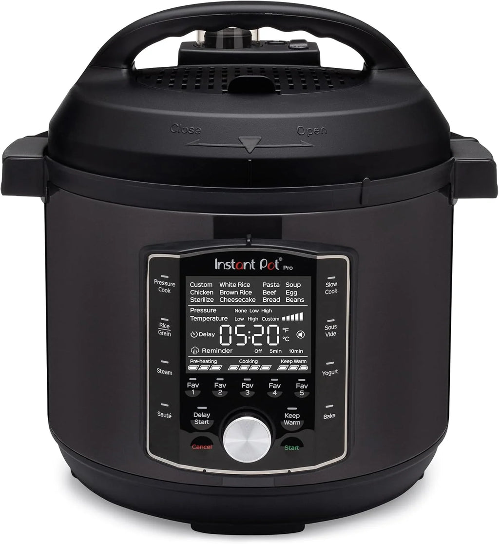 Instant Pot Pro 10-in-1 Pressure Cooker, 6 Quarts, Black
