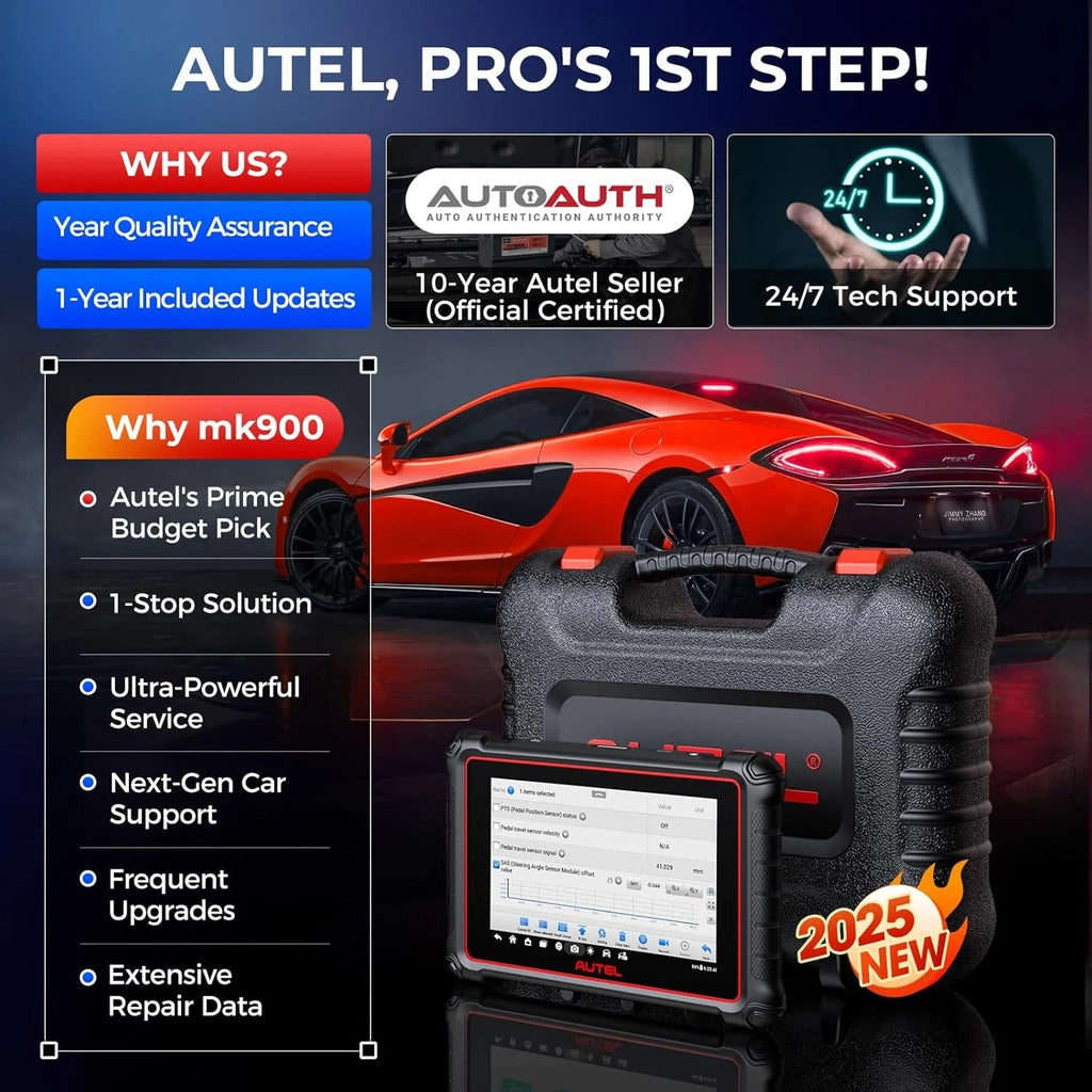 Autel MaxiCOM MK900 Automotive Diagnostic Scan Tool With 40+ Service Functions And Active Tests - MK900
