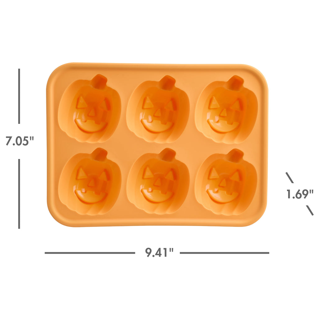 Way To Celebrate 6-Cavity Silicone Cakelet Pan Jack-O'-Lantern Orange