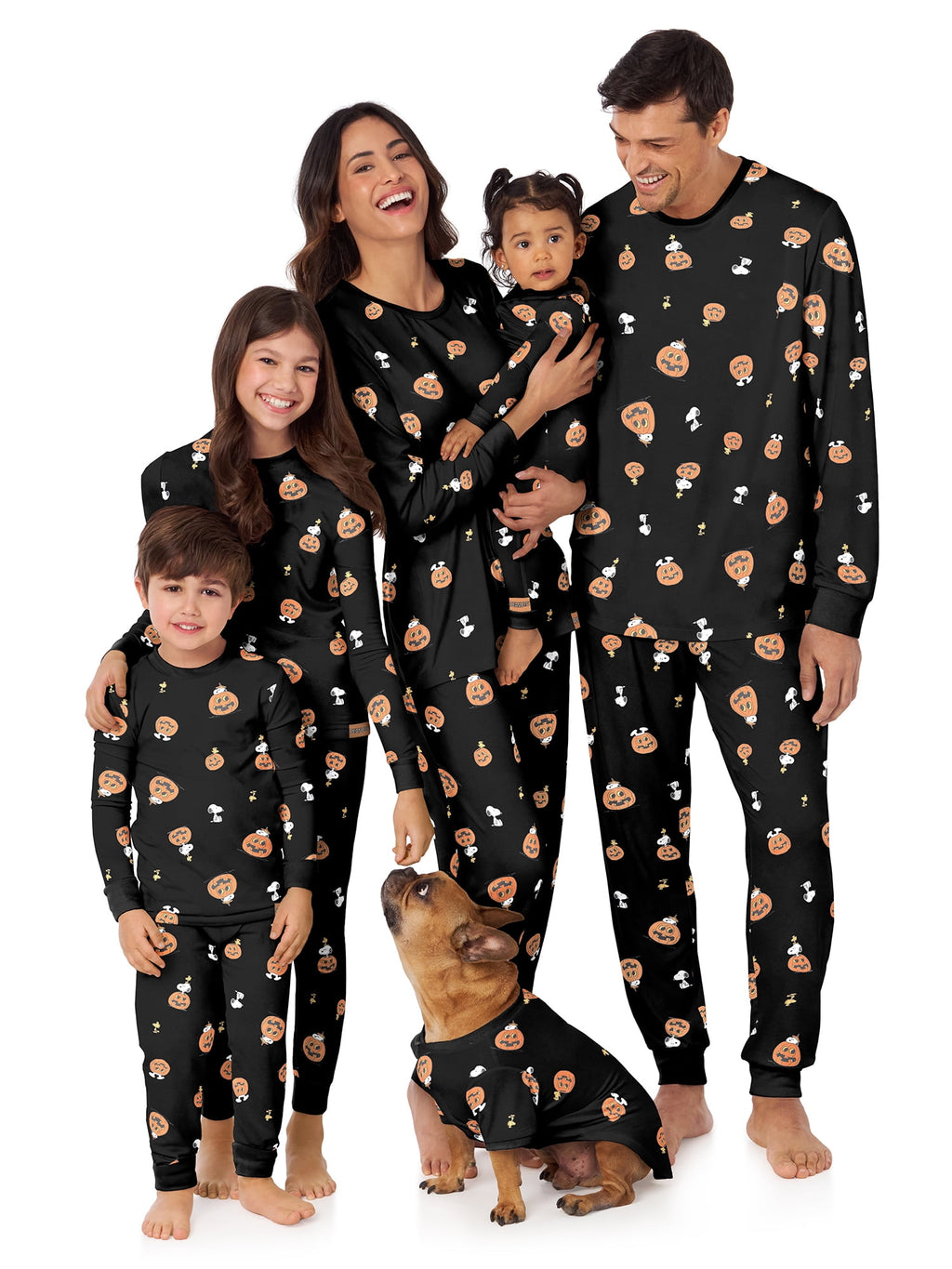 Peanuts Halloween Women’s Snoopy Matching Family Sleepwear Long Sleeve Top and Pants Pajama Set, 2 Piece