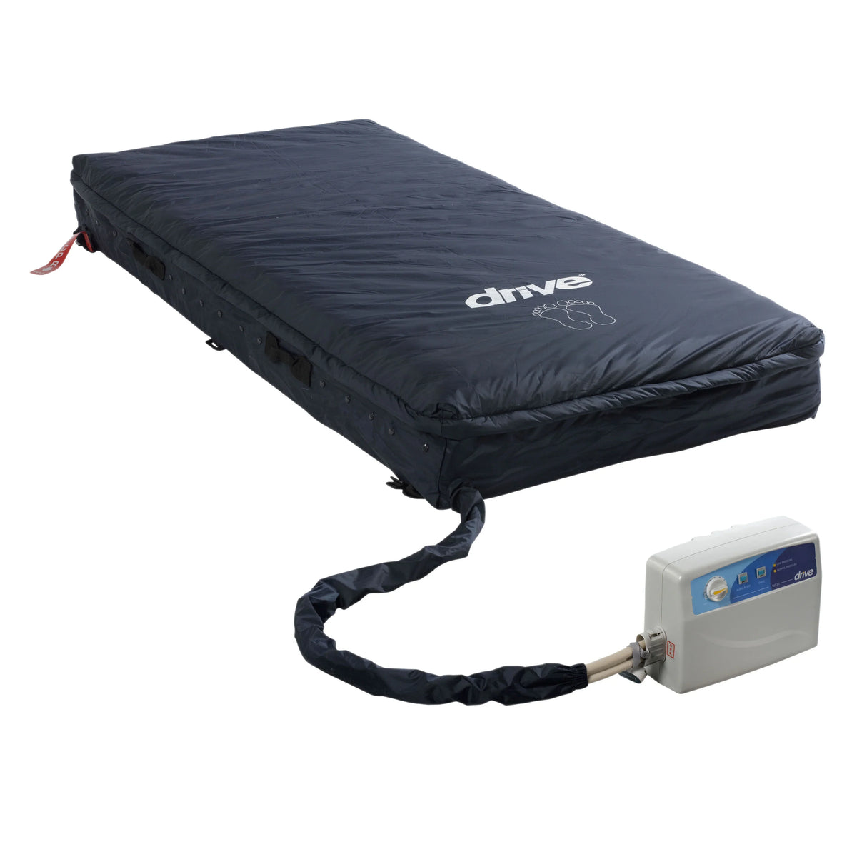 Drive Medical Alternating Pressure And Low Air Loss Mattress System, 5 in Air, 3 in Foam Base - Med-Aire Assure