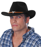 Wowstyle Wide Brim Cowboy Hat for Adult Men Women Cowgirl Hat with Adjustable Leather Band Western Cattleman Cowboy Rodeo Outfit for Outdoor Activities, Parties, Music Festive