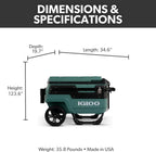 70Qt Wheeled Insulated Hard Shell Ice Chest - Trailmate
