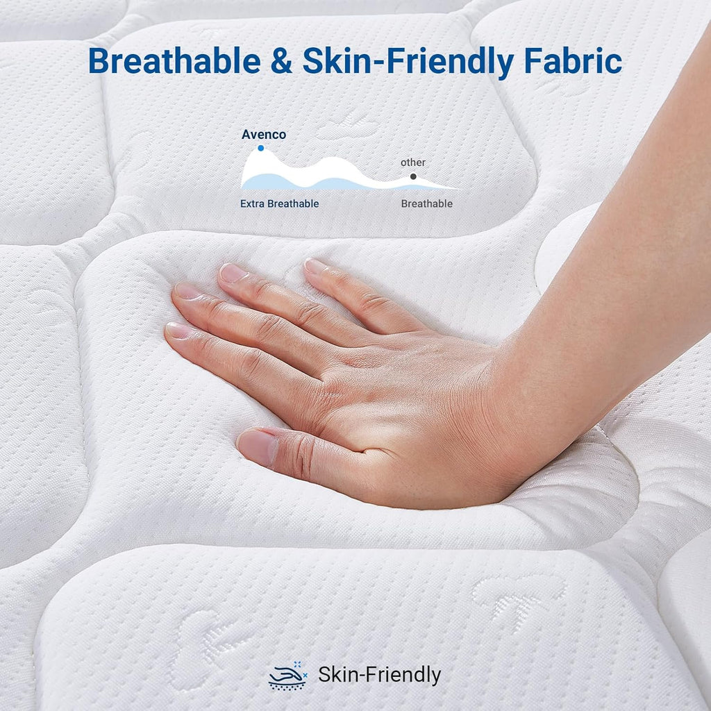 Avenco Queen Mattress, 10 Inch, Medium Plush Support With Individually Pocket Springs