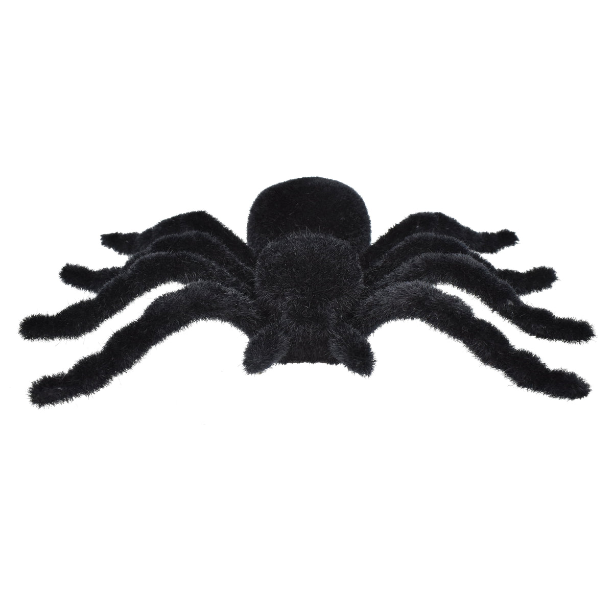 Flocked Spider Decoration, Black, 7", Halloween by Way To Celebrate