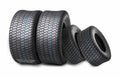 WANDA Lawn Mower Turf Tire Set of 4, 15x6-6 Front and 20x10-8 Rear, 4PR - P332