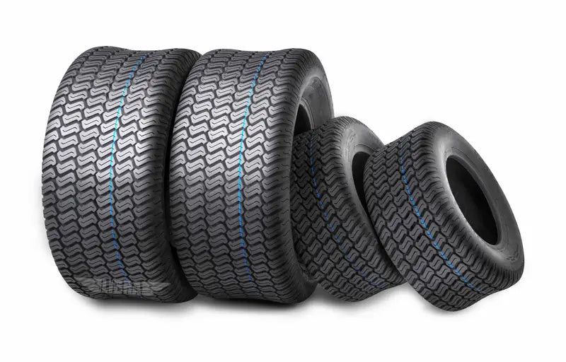 WANDA Lawn Mower Turf Tire Set of 4, 15x6-6 Front and 20x10-8 Rear, 4PR - P332