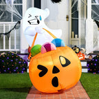Joyfy 5ft Halloween Inflatables Light up Cute Ghost