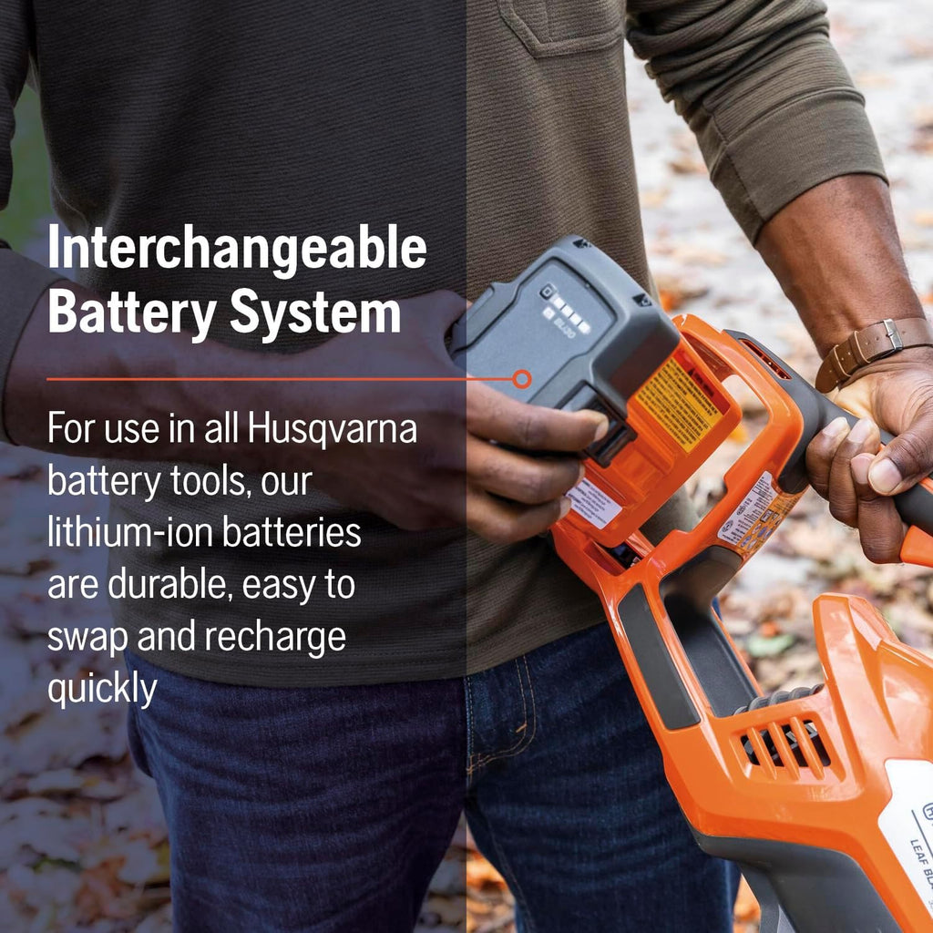 Husqvarna Leaf Blaster 350iB Cordless Leaf Blower 200-MPH 800-CFM 40V 7.5 Ah Battery And Charger - 970569904