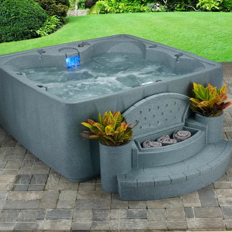 AquaRest Spas 6-Person 29-Jet Plug-and-Play Square Hot Tub With Ozonator - AR-600P