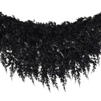 My Texas House Halloween Drapey Faux Cedar Garland, Black, 6'