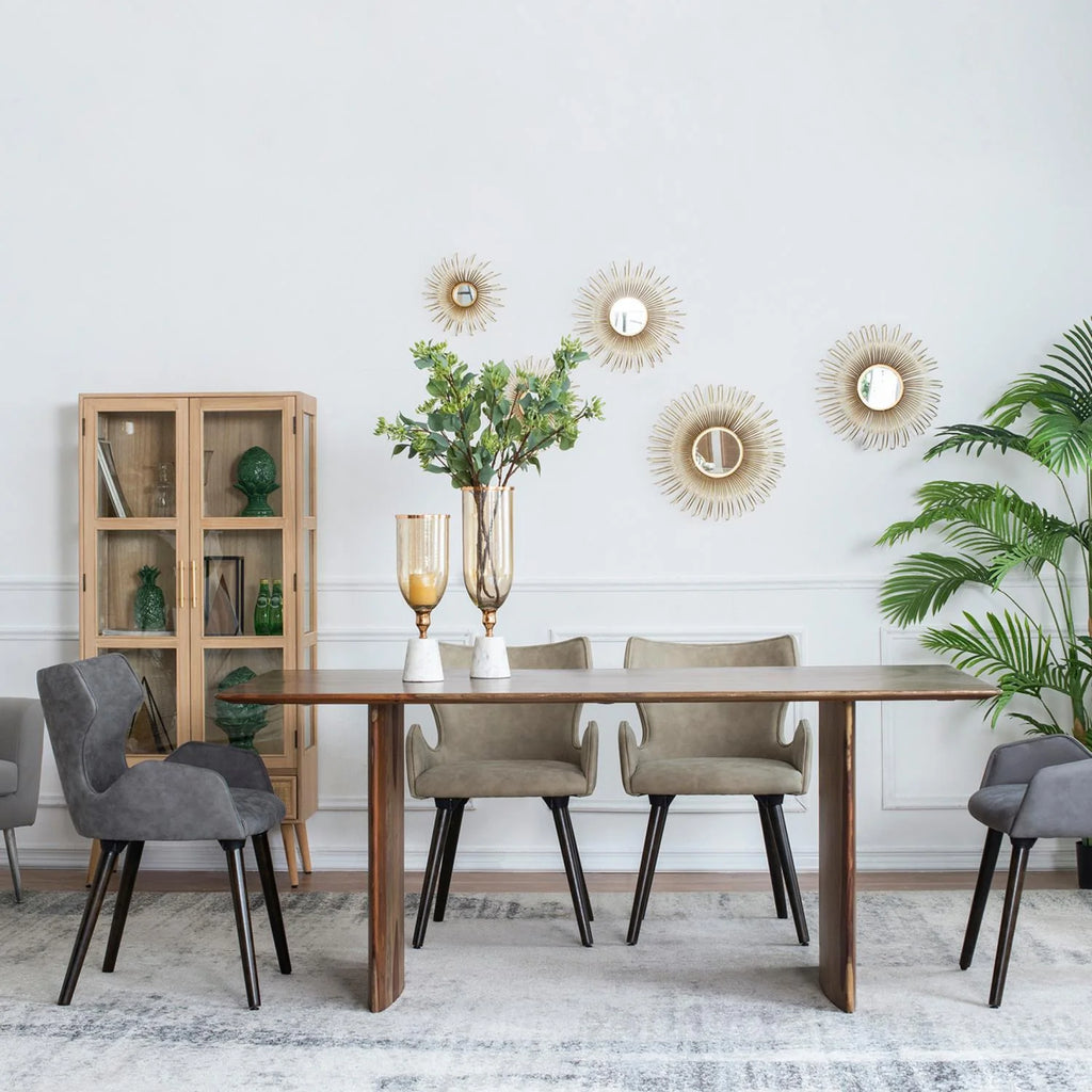 A & B Home Set Of 2 Dining Chairs, 22in W X 23.2in D X 32.3in H - 49809-GRAY-DS