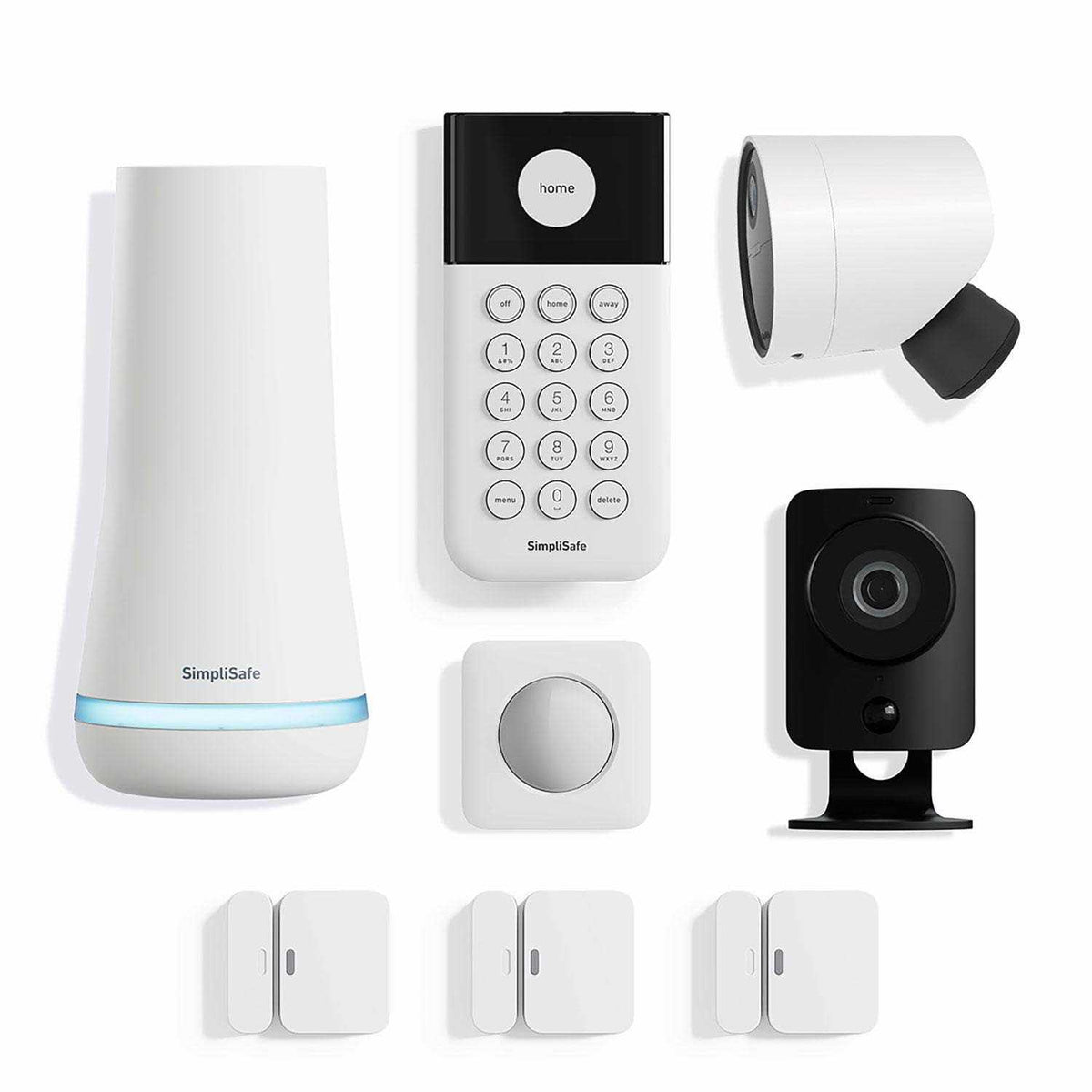 SimpliSafe Home Security System With Outdoor And Indoor Cameras, 3 Entry Sensors