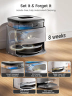 Lefant Robot Vacuum And Mop, 12000Pa Suction, All-In-One Base Station, Dual Spinning Mops - M3L