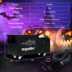 TCFUNDY 1500W Low Lying Fog Machine, Dry-Ice Effect Fogger w/ Tube, Ground Smoke Machine w/ DMX & Wireless Remote Control, Ideal Atmosphere Maker for Halloween, Parties, Weddings and Stage