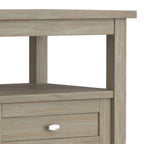 Solid Wood Rectangle End Table With Drawer And Shelf, 18.1in D x 20in W x 19.5in H - Norfolk