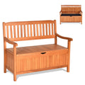 42 in Eucalyptus Patio Storage Bench, 33 Gallon Capacity
