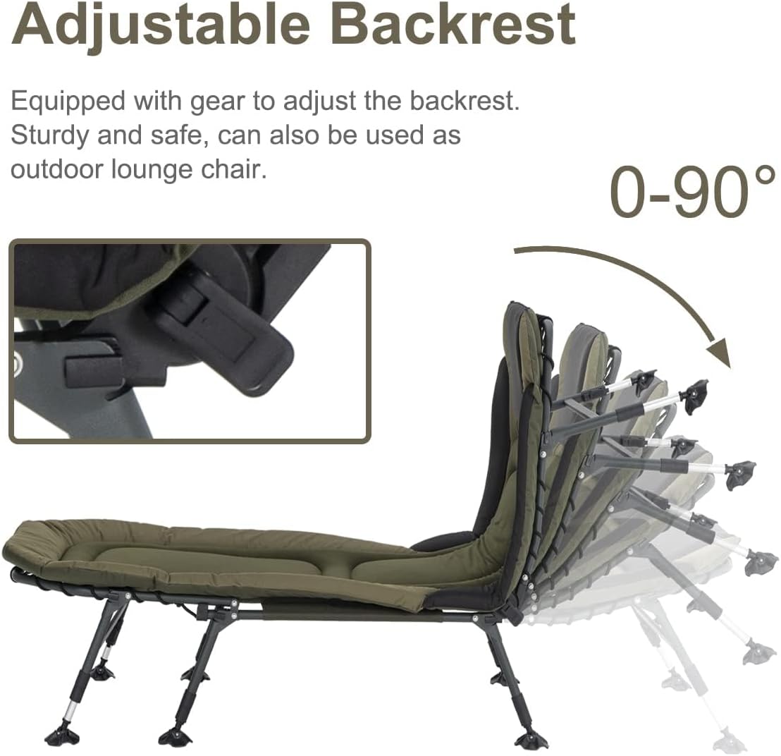Folding Camping Cot for Adults With Carry Bag, 330 lbs, 79 x 33 x 15.7-17.7 in - Adult Cot