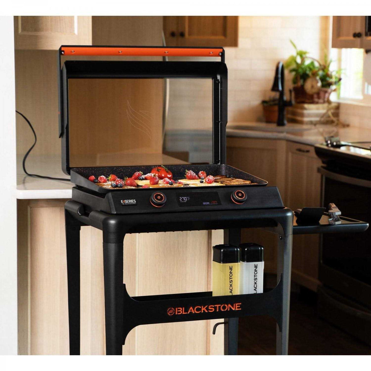 Blackstone 2-Burner 22 Electric Tabletop Griddle With Prep Cart - E-Series