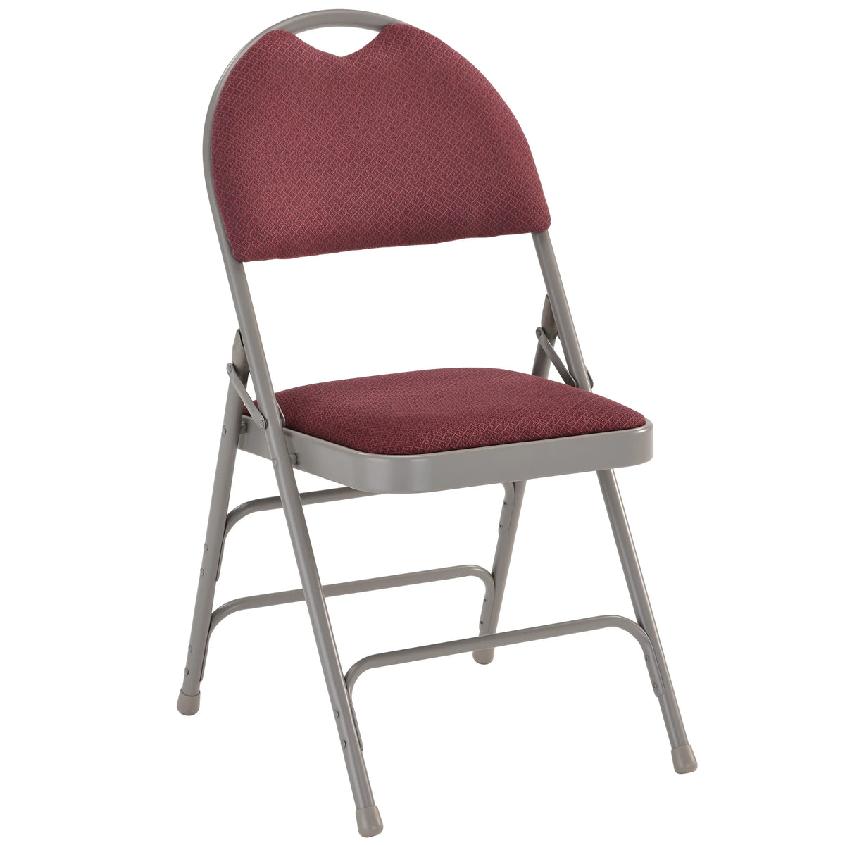Flash Furniture HERCULES Series Triple-Braced Burgundy Fabric Metal Folding Chair