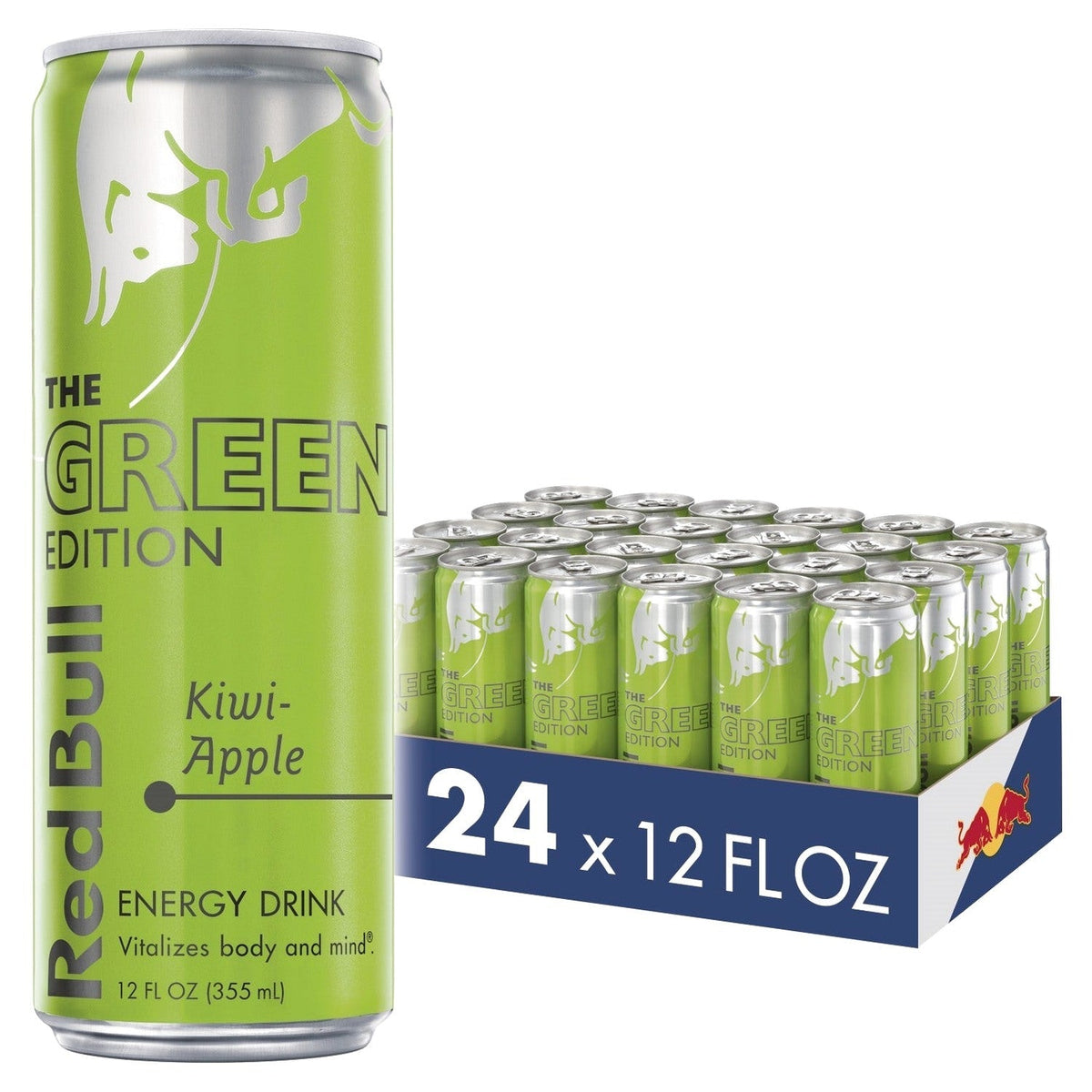 Red Bull Energy Drink, Green Edition Kiwi Apple, 12 fl oz, 24 Ct
